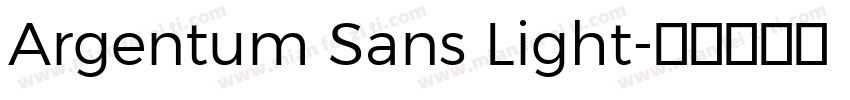Argentum Sans Light字体转换